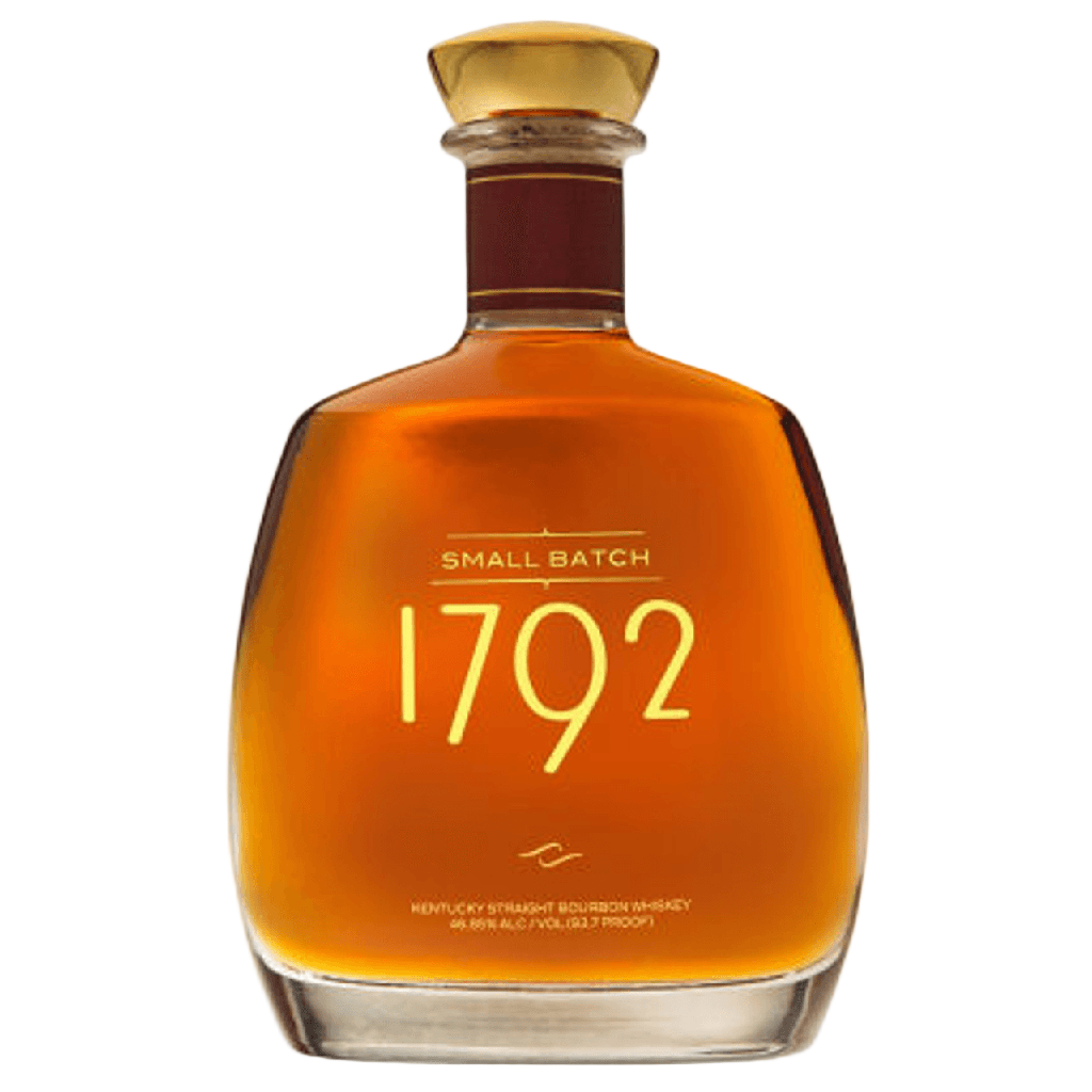 1792 SMALL BATCH BOURBON bottle showcasing its elegant design and rich amber color, representing sophisticated craftsmanship.