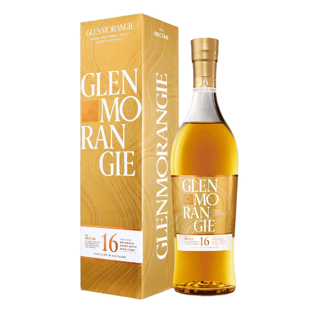 GLENMORANGIE DISTILLERY 16 YEARS OLD THE NECTAR AGED IN BOURBON & SWEET WHITE WINE CASKS HIGHLAND SINGLE MALT SCOTCH WHISKY - SipNYC