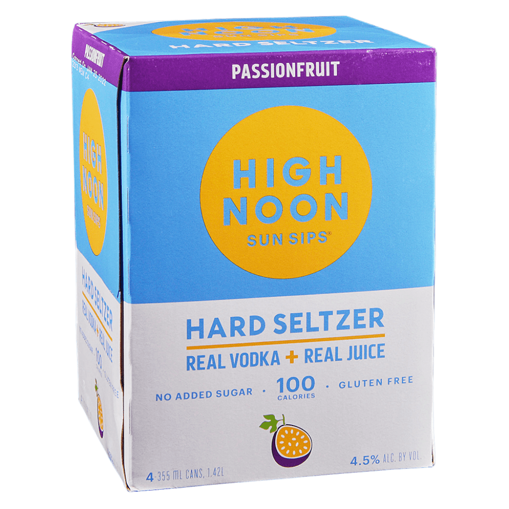 HIGH NOON PASSIONFRUIT VODKA SELTZER 4PK - SipNYC