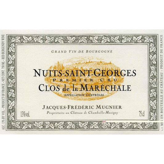 JACQUES-FREDERIC MUGNIER NUITS-SAINT-GEORGES 1ER CRU CLOS DE LA MARECHALE ROUGE 2022