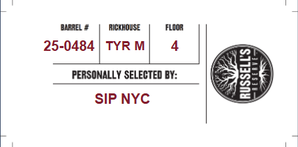 RUSSELL'S RESERVE PRIVATE BARREL SELECTION SIP NYC