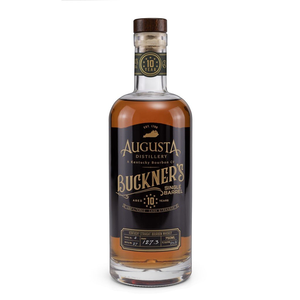 AUGUSTA DISTILLERY 10 YEAR AGED BUCKNER'S SINGLE BARREL UNFILTERED CASK STRENGTH KENTUCKY STRAIGHT BOURBON WHISKEY - SipNYC