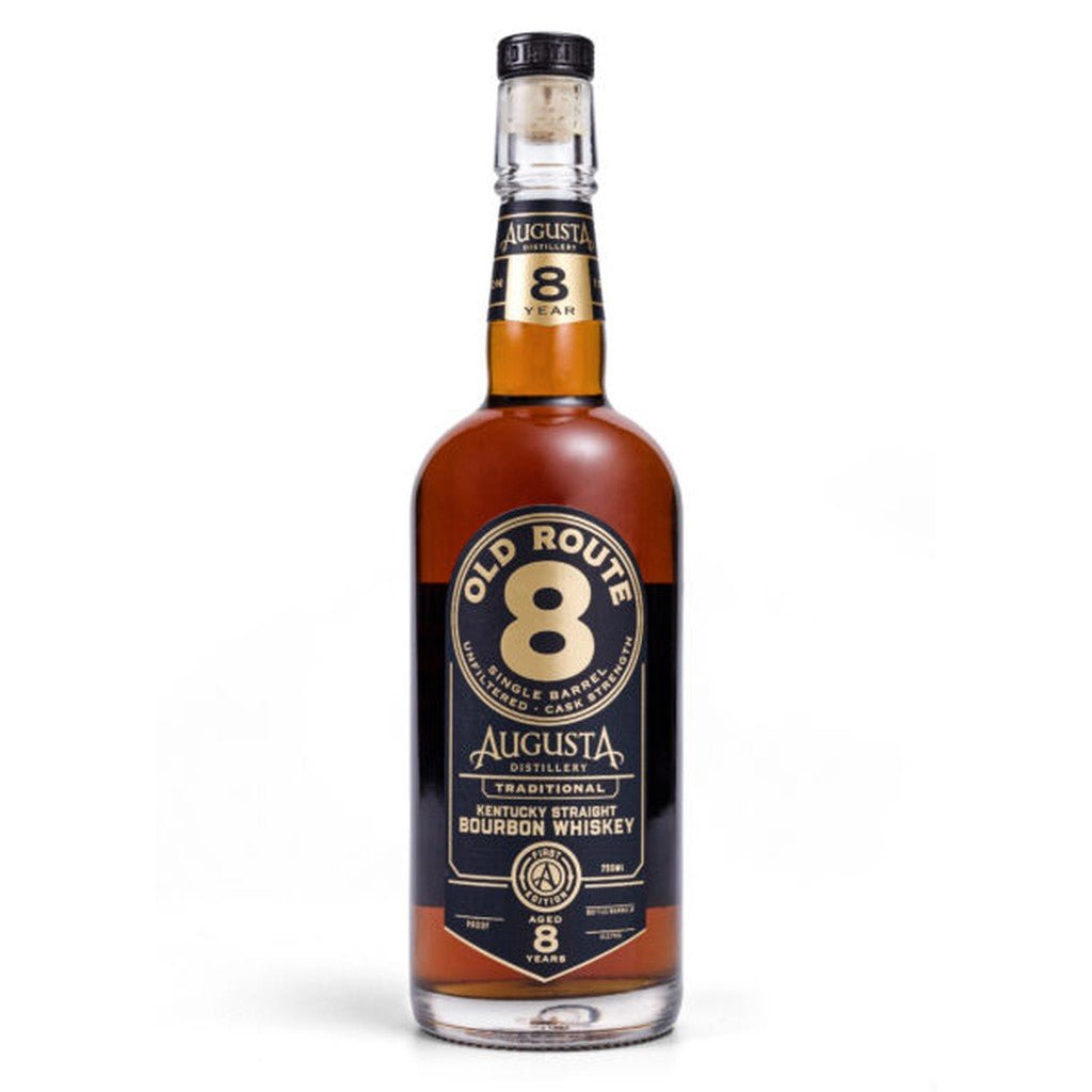 AUGUSTA DISTILLERY 8 YEARS OLD ROUTE 8 SINGLE BARREL UNFILTERED CASK STRENGTH KENTUCKY STRAIGHT BOURBON WHISKEY - SipNYC