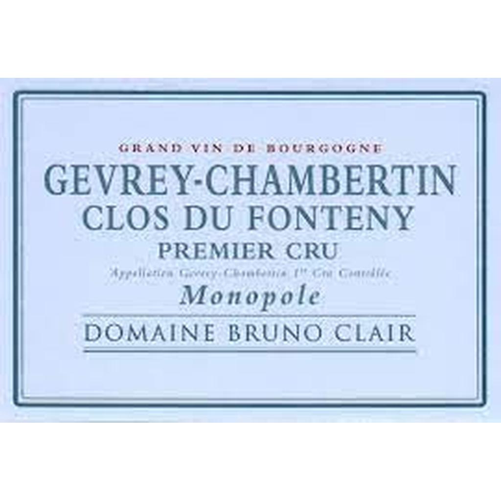 BRUNO CLAIR GEVREY CHAMBERTIN 1ER CRU MONOPOLE CLOS DU FONTENY 2020