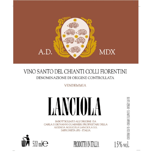 LANCIOLA VIN SANTO DEL CHIANTI COLLI FIORENTINI 2010