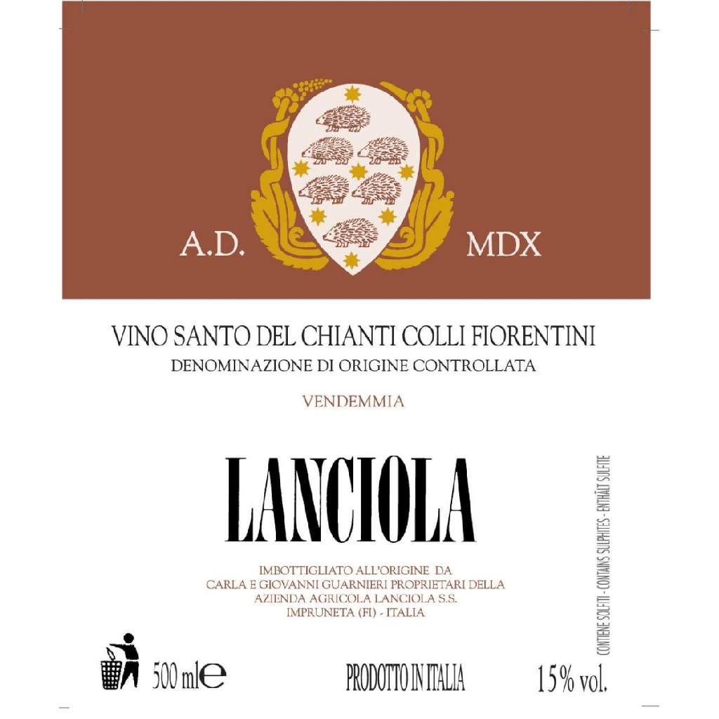 LANCIOLA VIN SANTO DEL CHIANTI COLLI FIORENTINI 2010 - SipNYC