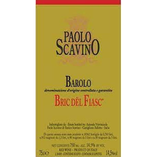PAOLO SCAVINO BAROLO BRIC DEL FIASC 2000