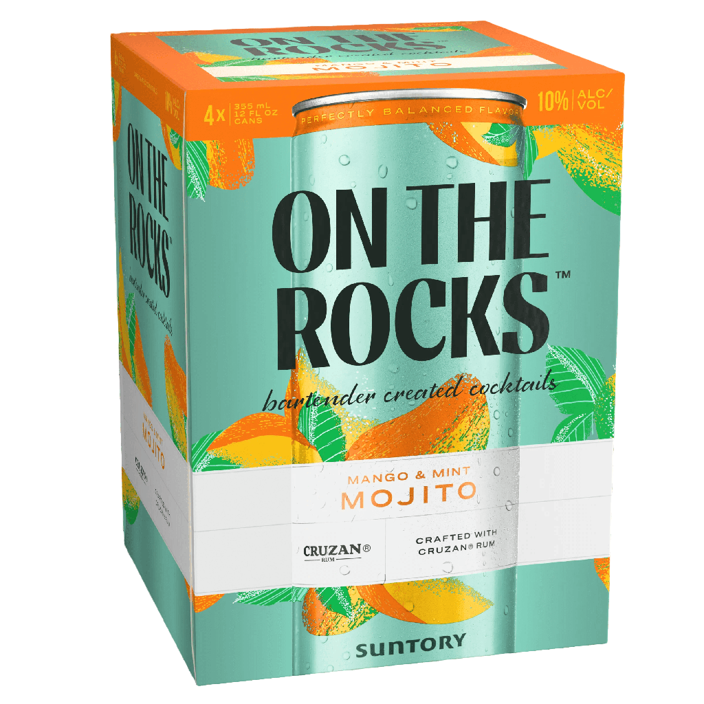 ON THE ROCKS MANGO & MINT MOJITO 4PK CANS