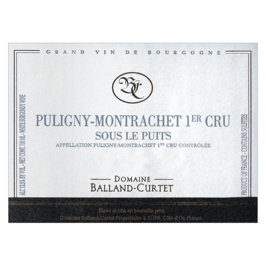 DOMAINE BALLAND-CURTET PULIGNY MONTRACHET 1ER CRU 'SOUS LE PUITS' 2024 - SipNYC