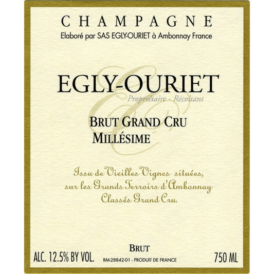 EGLY - OURIET CHAMPAGNE EXTRA BRUT GRAND CRU MILLESIME 2015 - SipNYC