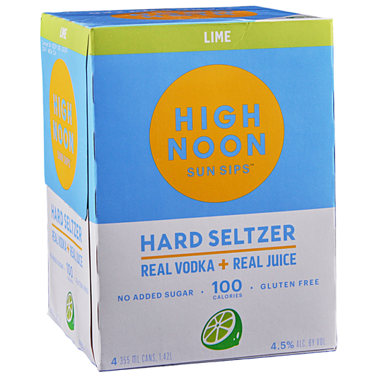 HIGH NOON LIME VODKA SELTZER 4PK