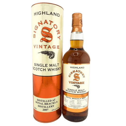 SIGNATORY VINTAGE ROYAL BRACKLA 2007 12YR - SipNYC