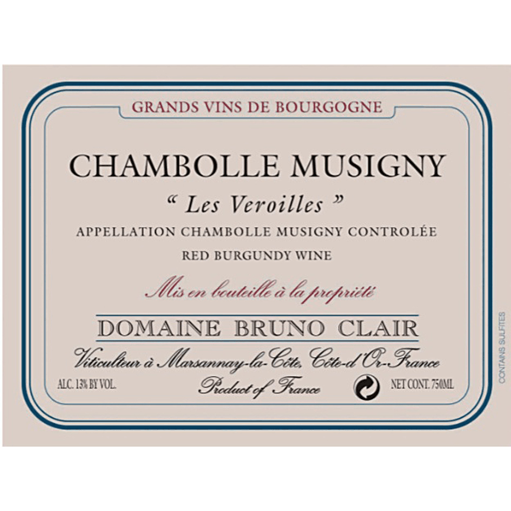 BRUNO CLAIR CHAMBOLLE-MUSIGNY LES VEROILLES 2019