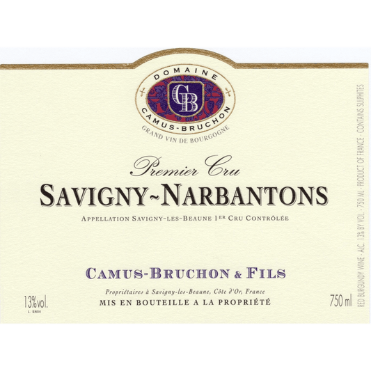 DOMAINE CAMUS - BRUCHON SAVIGNY - LES - BEAUNE 1ER CRU 'LES NARBANTONS' 2023 - SipNYC