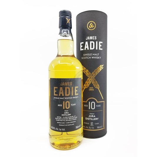 JAMES EADIE 10 YEARS OLD JURA DISTILLERY SINGLE CASK STRENGTH SINGLE MALT SCOTCH WHISKY
