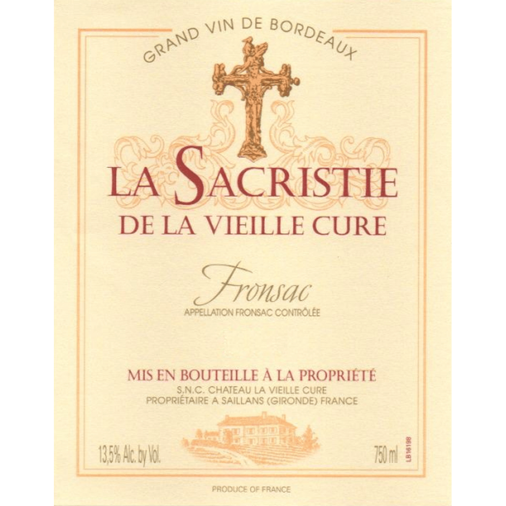 CHATEAU LA VIEILLE CURE LA SACRISTIE DE LA VIELLE CURE 2013 - SipNYC