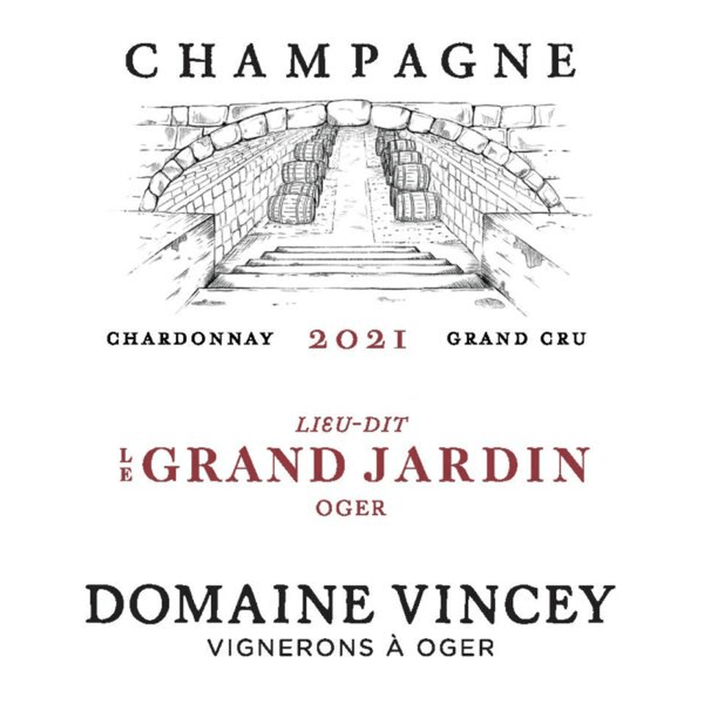 CHAMPAGNE DOMAINE VINCEY 'LE GRAND JARDIN BLANC DE BLANCS' OGER GRAND CRU BRUT NATURE 2020 - SipNYC